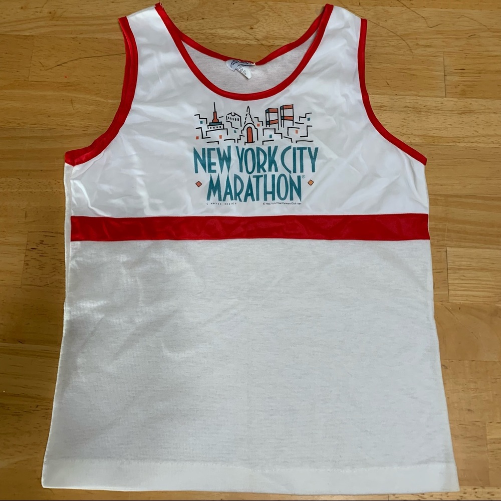 VTG 1991 sz M New York City Marathon C Hayes Runners Club Jogger Tank Top